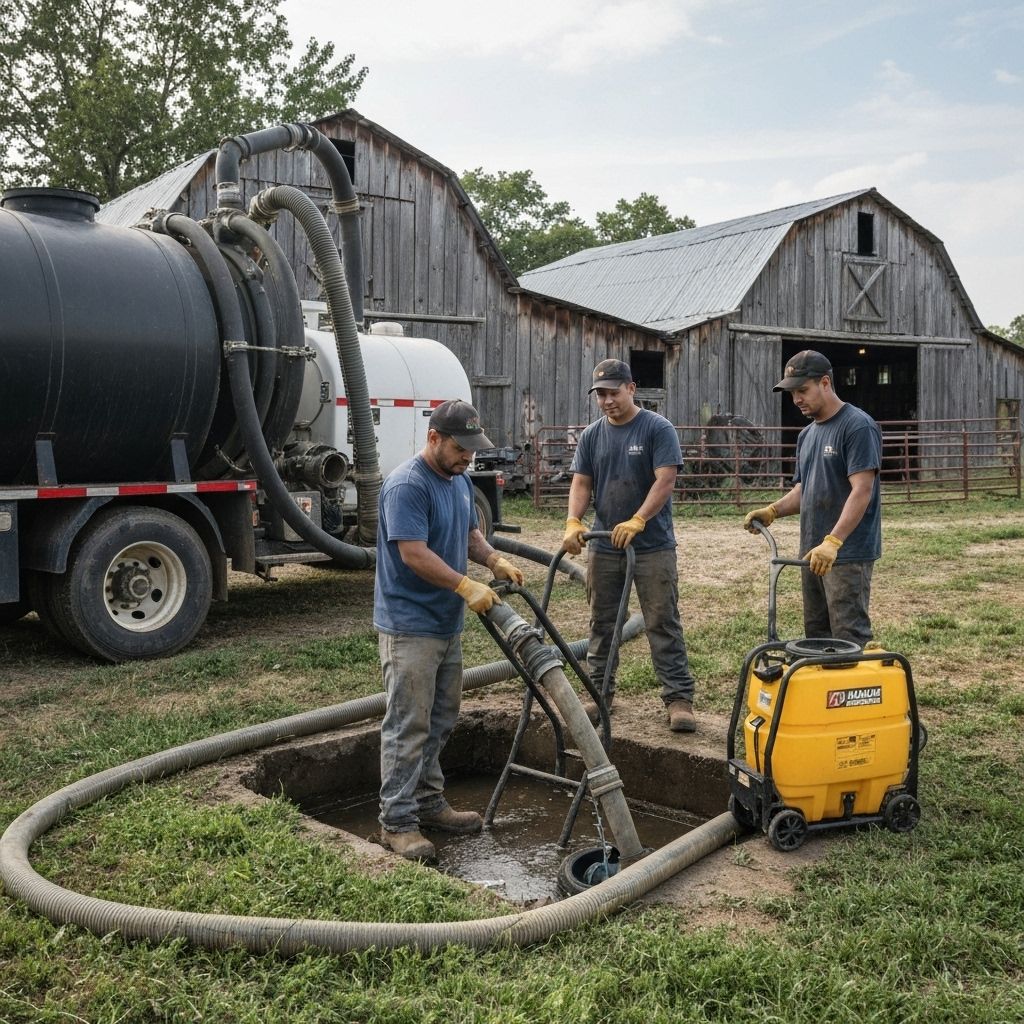 Servicio de vaciado en zona rural
