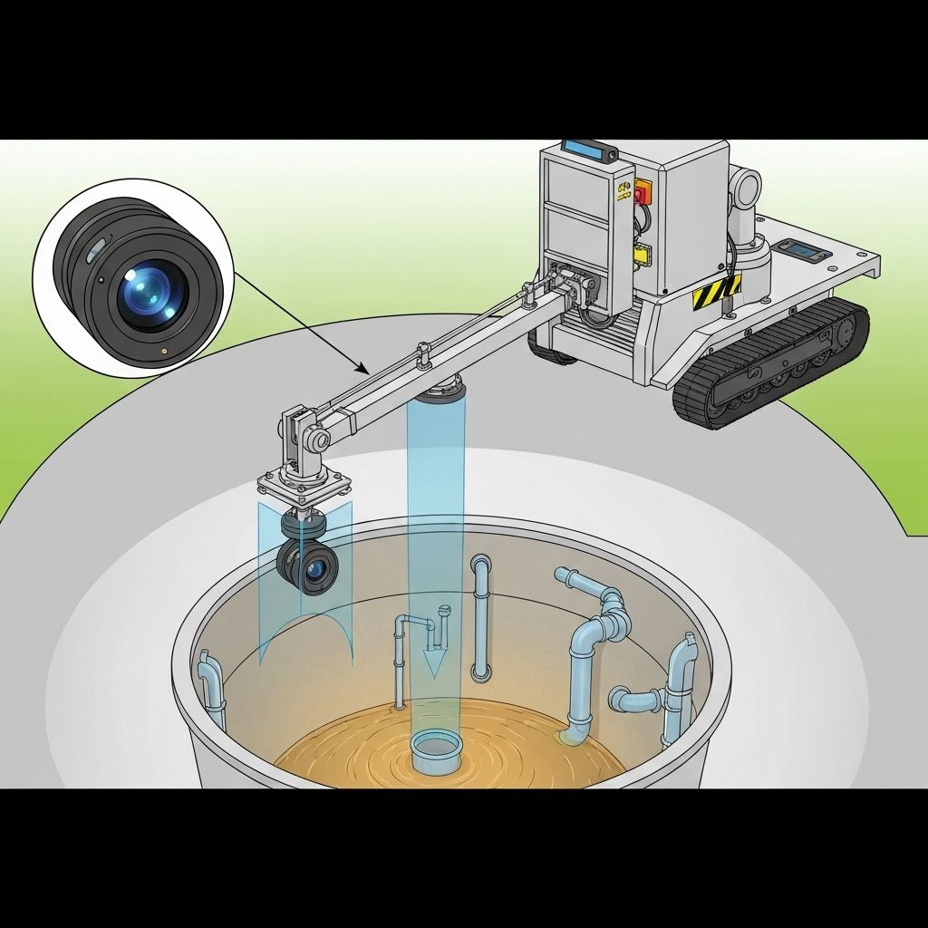 Sistema de inspección con cámara de fosas sépticas